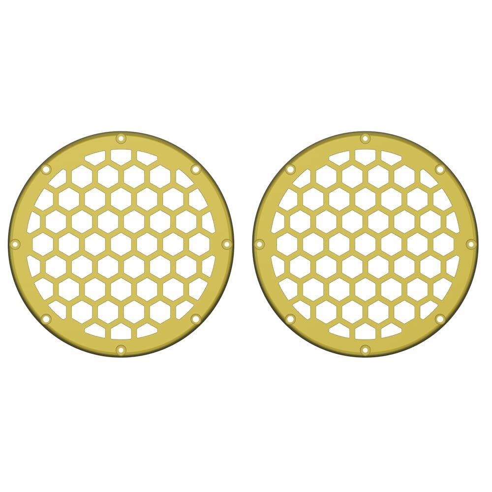 Advanblack x XBS Color Matched HEX 6.5'' Speaker Grills(2 pcs) Fit for Harley Touring Lower Fairing 6 1/2 Speakers (Eagle Eye)