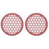 Advanblack x XBS Color Matched HEX 6.5'' Speaker Grills(2 pcs) Fit for Harley Touring Lower Fairing 6 1/2 Speakers (Ember Red Sunglo) view 1