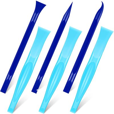 Honoson 6 Pcs Non-scratch Plastic Scraper Cleaning Tool, Blue Color