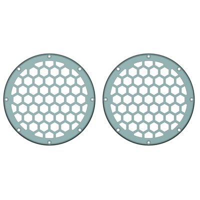 Advanblack x XBS Color Matched HEX 6.5'' Speaker Grills(2 pcs) Fit for Harley Touring Lower Fairing 6 1/2 Speakers (Spruce)