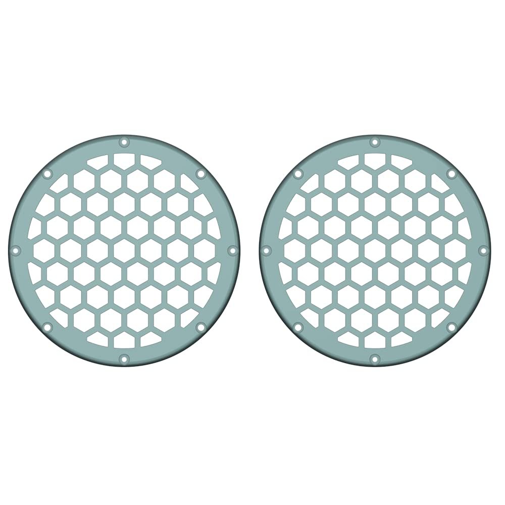 Advanblack x XBS Color Matched HEX 6.5'' Speaker Grills(2 pcs) Fit for Harley Touring Lower Fairing 6 1/2 Speakers (Spruce)