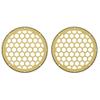 Advanblack x XBS Color Matched HEX 6.5'' Speaker Grills(2 pcs) Fit for Harley Touring Lower Fairing 6 1/2 Speakers (Olive Gold) view 1