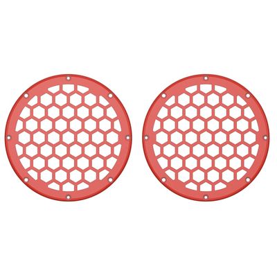 Advanblack x XBS Color Matched HEX 6.5'' Speaker Grills(2 pcs) Fit for Harley Touring Lower Fairing 6 1/2 Speakers (Laguna Orange)