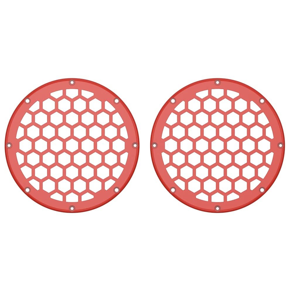 Advanblack x XBS Color Matched HEX 6.5'' Speaker Grills(2 pcs) Fit for Harley Touring Lower Fairing 6 1/2 Speakers (Laguna Orange)