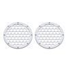 Advanblack x XBS Color Matched HEX 6.5'' Speaker Grills(2 pcs) Fit for Harley Touring Lower Fairing 6 1/2 Speakers (Crushed Ice Pearl) view 3