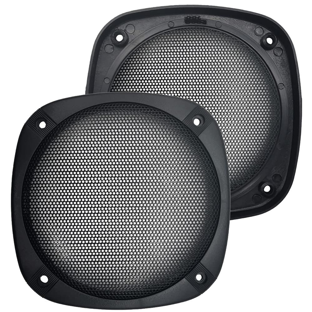 2 Pcs for 5 Inch High Grade Square Speaker Grill Cover 5" Car Audio Decorative Circle Metal Mesh Grill Protection Net 137.5x137.5mm/5.41x5.41in
