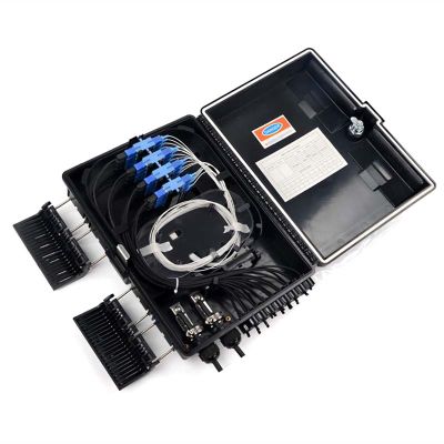 YUNSI Optical Fiber Accessories 16 Core Fiber Optic Distribution Uncut Cable Port Outdoor Splitter Nap Box for FTTH (Size : with SC Splitter)