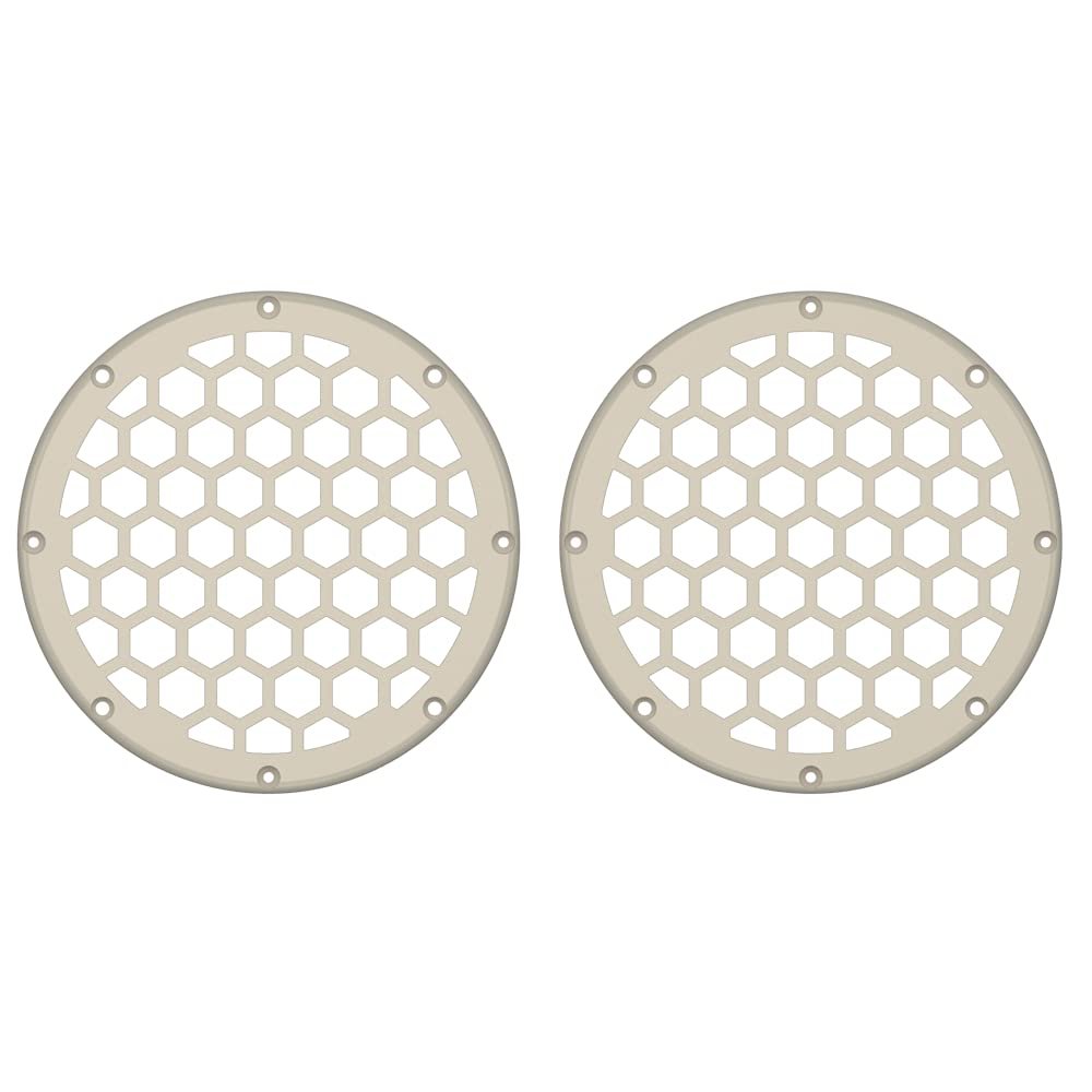 Advanblack x XBS Color Matched HEX 6.5'' Speaker Grills(2 pcs) Fit for Harley Touring Lower Fairing 6 1/2 Speakers (Morocco Gold Pearl)
