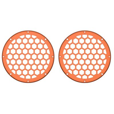 Advanblack US Stock x XBS Color Matched HEX 6.5'' Speaker Grills(2 pcs) Fit for Harley Touring Lower Fairing 6 1/2 Speakers (Amber Whiskey)
