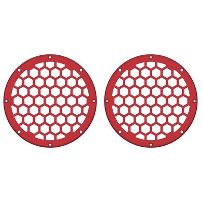 Advanblack US Stock x XBS Color Matched HEX 6.5'' Speaker Grills(2 pcs) Fit for Harley Touring Lower Fairing 6 1/2 Speakers (Wicked Red Denim)