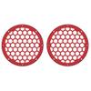 Advanblack US Stock x XBS Color Matched HEX 6.5'' Speaker Grills(2 pcs) Fit for Harley Touring Lower Fairing 6 1/2 Speakers (Wicked Red Denim) view 1