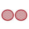 Advanblack US Stock x XBS Color Matched HEX 6.5'' Speaker Grills(2 pcs) Fit for Harley Touring Lower Fairing 6 1/2 Speakers (Wicked Red Denim) view 3