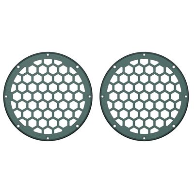 Advanblack x XBS Color Matched HEX 6.5'' Speaker Grills(2 pcs) Fit for Harley Touring Lower Fairing 6 1/2 Speakers (Deep Jade Pearl)