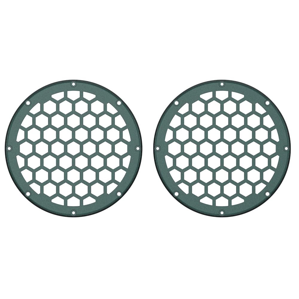 Advanblack x XBS Color Matched HEX 6.5'' Speaker Grills(2 pcs) Fit for Harley Touring Lower Fairing 6 1/2 Speakers (Deep Jade Pearl)