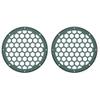 Advanblack x XBS Color Matched HEX 6.5'' Speaker Grills(2 pcs) Fit for Harley Touring Lower Fairing 6 1/2 Speakers (Deep Jade Pearl) view 1
