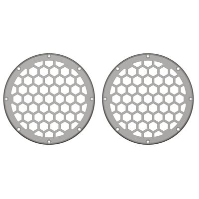 Advanblack x XBS Color Matched HEX 6.5'' Speaker Grills(2 pcs) Fit for Harley Touring Lower Fairing 6 1/2 Speakers (Pewter Pearl)