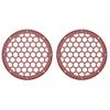 Advanblack x XBS Color Matched HEX 6.5'' Speaker Grills(2 pcs) Fit for Harley Touring Lower Fairing 6 1/2 Speakers (Red Hot Sunglo) view 1