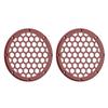 Advanblack x XBS Color Matched HEX 6.5'' Speaker Grills(2 pcs) Fit for Harley Touring Lower Fairing 6 1/2 Speakers (Red Hot Sunglo) view 2