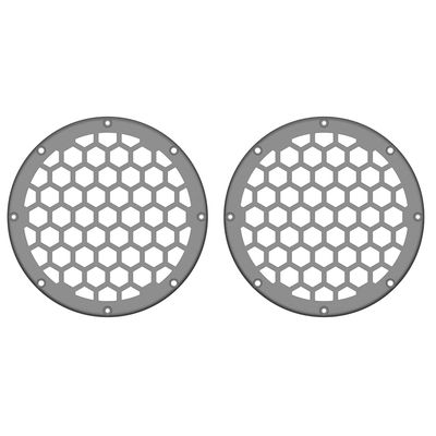 Advanblack US Stock x XBS Color Matched HEX 6.5'' Speaker Grills(2 pcs) Fit for Harley Touring Lower Fairing 6 1/2 Speakers (Charcoal Denim)