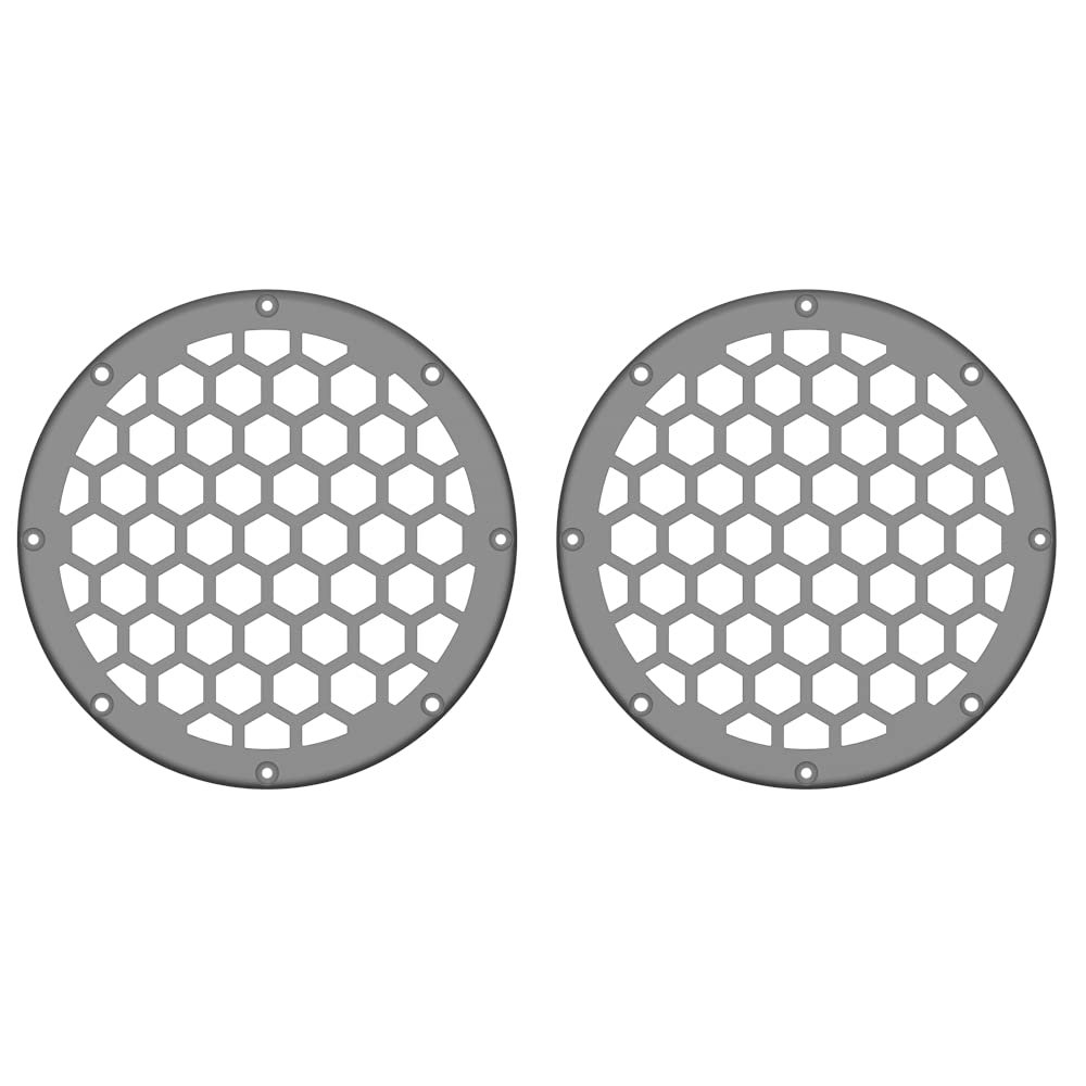 Advanblack US Stock x XBS Color Matched HEX 6.5'' Speaker Grills(2 pcs) Fit for Harley Touring Lower Fairing 6 1/2 Speakers (Charcoal Denim)