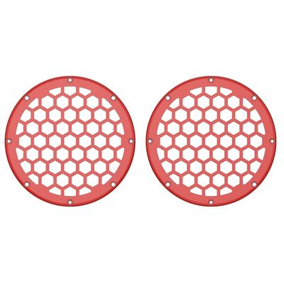 Advanblack x XBS Color Matched HEX 6.5'' Speaker Grills(2 pcs) Fit for Harley Touring Lower Fairing 6 1/2 Speakers (Peformance Orange)