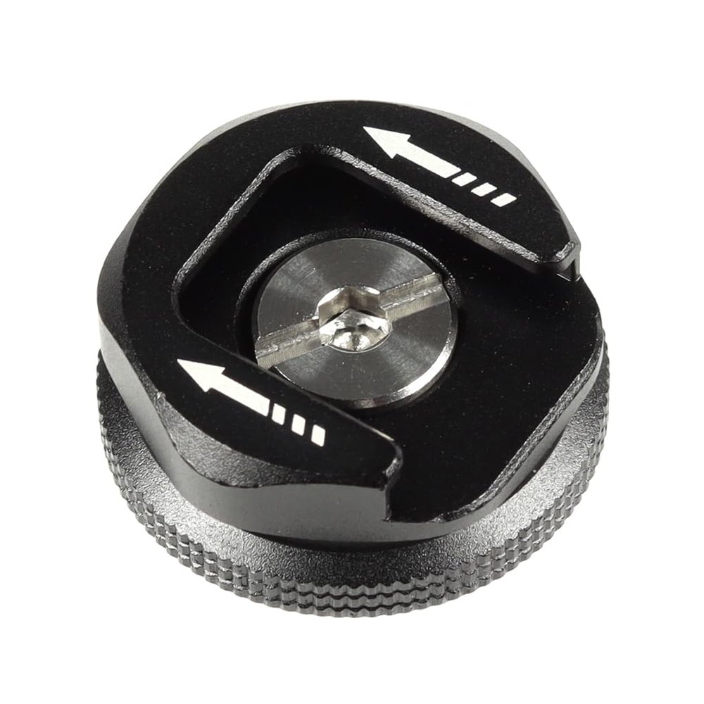 FEICHAO Universal Cold Shoe Mount Mic to Flash Adapter with 1/4" Thread Hole for Camera Camcorder Rigs Flash LED Monitor (for Flash to Mic)