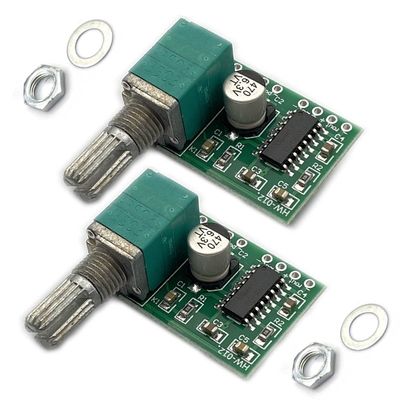 Kiro&Seeu 2PCS PAM8403 3W Stereo Audio Power Amplifier Board Module Super Mini DC 5V with Volume Control Potentionmeter Dual-Channel(AM8403-MD-2P)