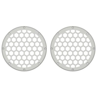 Advanblack x XBS Color Matched HEX 6.5'' Speaker Grills(2 pcs) Fit for Harley Touring Lower Fairing 6 1/2 Speakers (Stone Washed White Pearl)