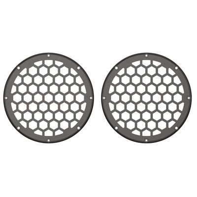 Advanblack x XBS Color Matched HEX 6.5'' Speaker Grills(2 pcs) Fit for Harley Touring Lower Fairing 6 1/2 Speakers (Black Forest)