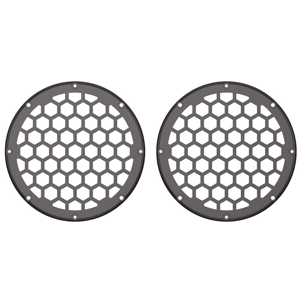 Advanblack x XBS Color Matched HEX 6.5'' Speaker Grills(2 pcs) Fit for Harley Touring Lower Fairing 6 1/2 Speakers (Black Forest)