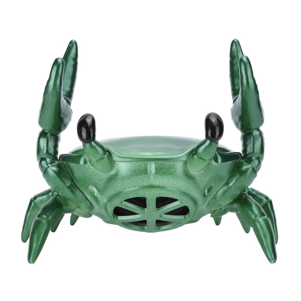 2 in 1 Phone Stand+Bluetooth Speaker, Crab Shape Bracket 360 Degree Surround Speaker Creative Desktop Decoration (Green)