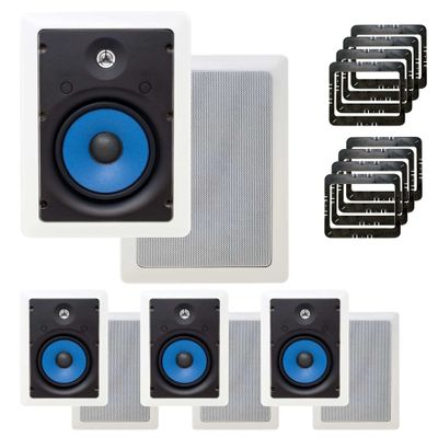 Legrand MS3651 3000 Series 6.5" in-Wall Speakers Case Pack 4 Pair 8 Speakers Total with in Wall Mounting Brackets