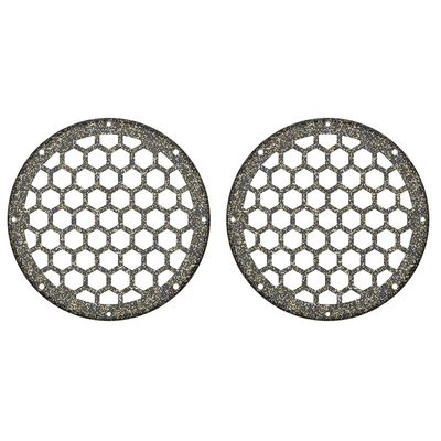 Advanblack x XBS Color Matched HEX 6.5'' Speaker Grills(2 pcs) Fit for Harley Touring Lower Fairing 6 1/2 Speakers (Hard Candy Black Gold Flake)