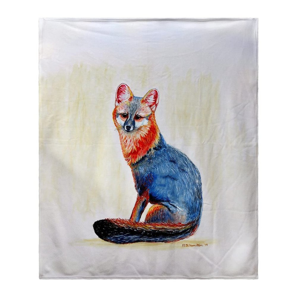 Betsy Drake Gray Fox Throw