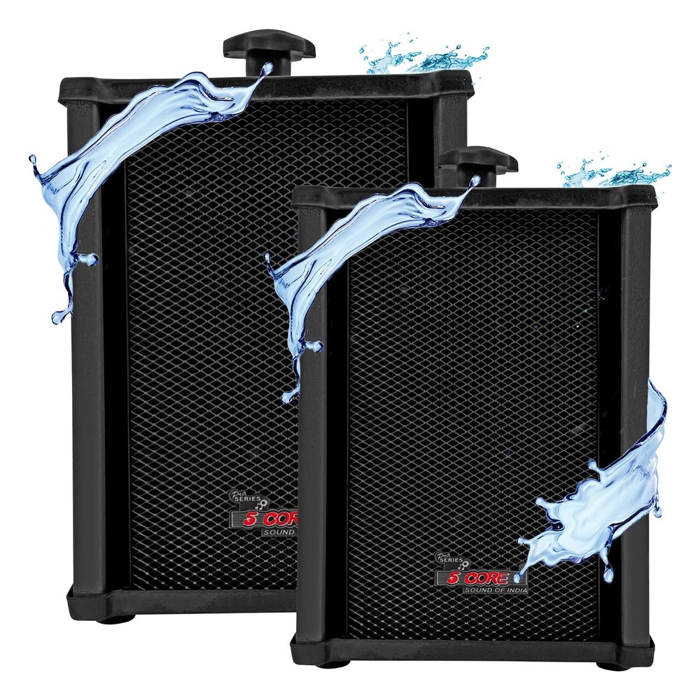 5 CORE Outdoor Speakers Pair Stereo in Wall Speaker 100W Peak Passive Mount Wired Waterproof Patio House Garage Indoor Exterior Audio System Bocinas para Casa - 10T G 2PCS