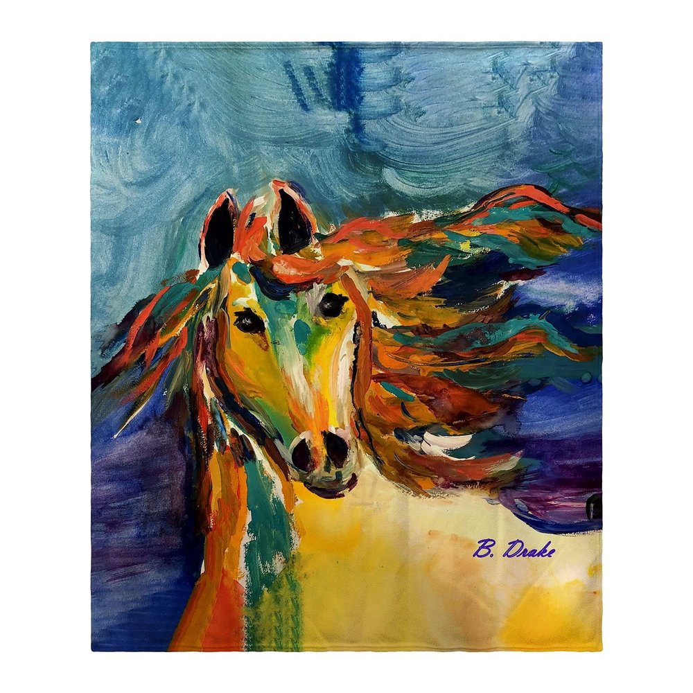 Betsy Drake Colorful Horse Throw