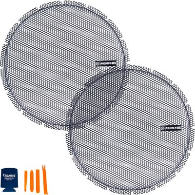 Memphis Audio - Two BRMG12 12" 12" High Excursion Subwoofer Grills for Select Subwoofers
