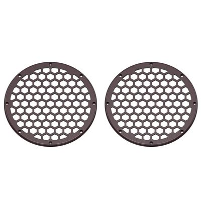 Advanblack x XBS Color Matched 2PCS Covers HEX 8'' Speaker Grills Fit for Harley Touring Saddlebag Lids Tour Trunk Pack Lid with 8 inch Speakers (Black Cherry)