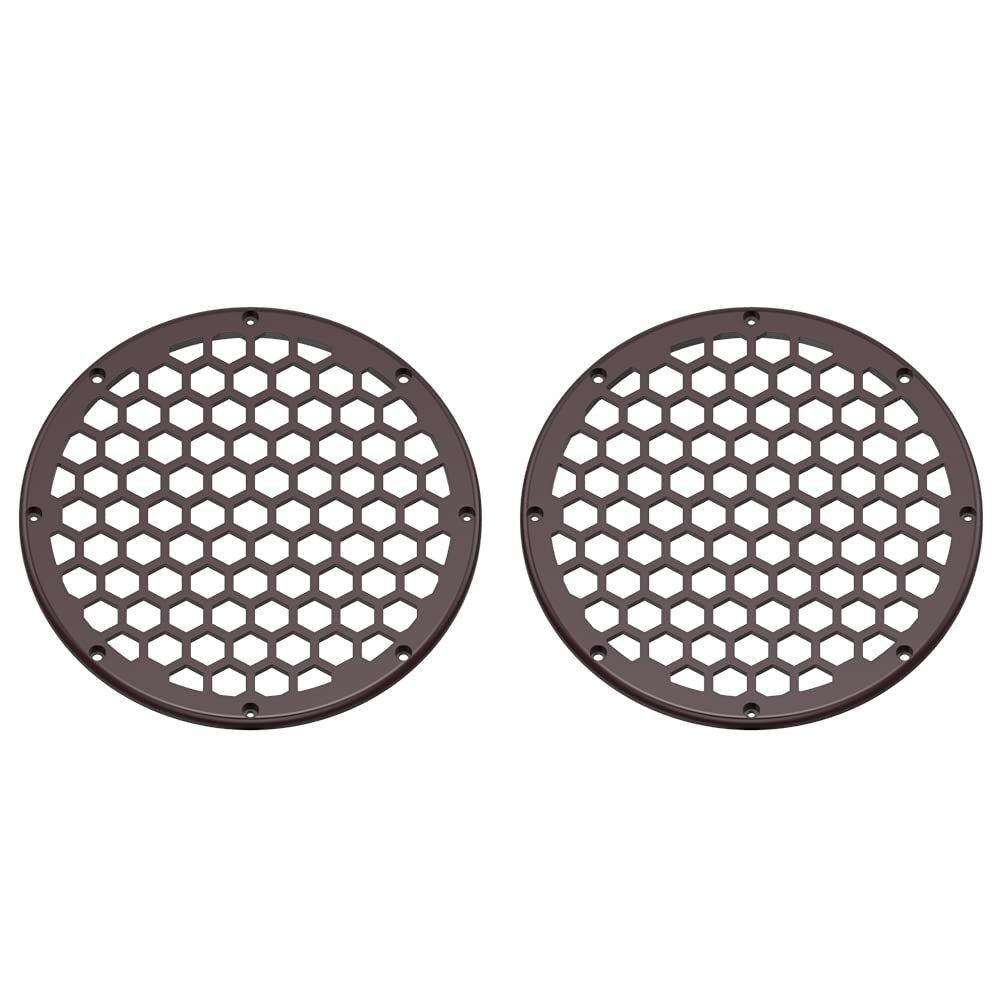 Advanblack x XBS Color Matched 2PCS Covers HEX 8'' Speaker Grills Fit for Harley Touring Saddlebag Lids Tour Trunk Pack Lid with 8 inch Speakers (Black Cherry)