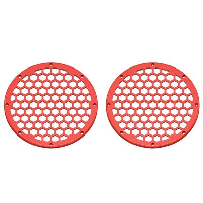 Advanblack x XBS Color Matched 2PCS Covers HEX 8'' Speaker Grills Fit for Harley Touring Saddlebag Lids Tour Trunk Pack Lid with 8 inch Speakers (Laguna Orange)