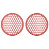 Advanblack x XBS Color Matched 2PCS Covers HEX 8'' Speaker Grills Fit for Harley Touring Saddlebag Lids Tour Trunk Pack Lid with 8 inch Speakers (Laguna Orange) view 2