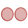 Advanblack x XBS Color Matched 2PCS Covers HEX 8'' Speaker Grills Fit for Harley Touring Saddlebag Lids Tour Trunk Pack Lid with 8 inch Speakers (Laguna Orange) view 3