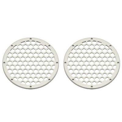 Advanblack x XBS (Bonneville Salt Pearl) 2PCS Covers HEX 8'' Speaker Grills Fit for Harley Touring Saddlebag Lids Tour Trunk Pack Lid with 8 inch Speakers