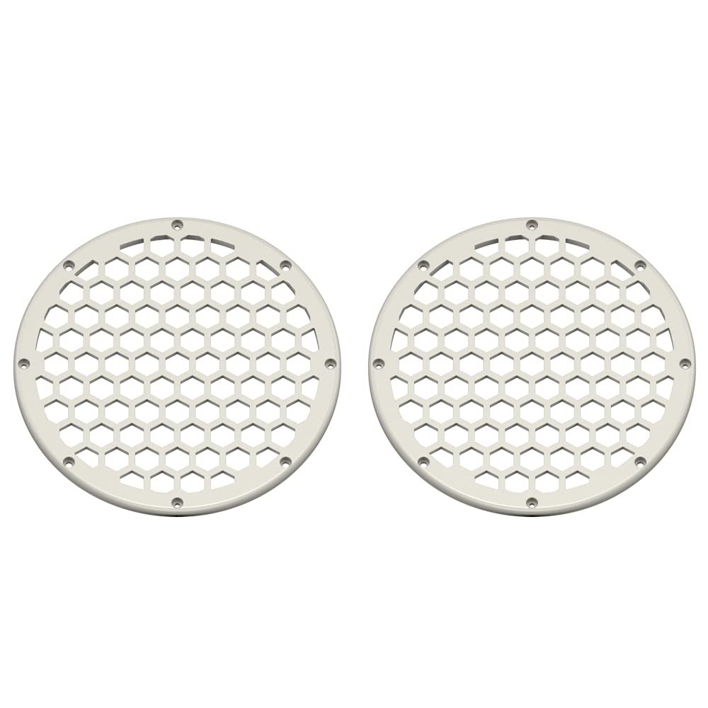 Advanblack x XBS (Bonneville Salt Pearl) 2PCS Covers HEX 8'' Speaker Grills Fit for Harley Touring Saddlebag Lids Tour Trunk Pack Lid with 8 inch Speakers
