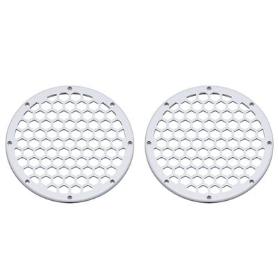 Advanblack x XBS Color Matched 2PCS Covers HEX 8'' Speaker Grills Fit for Harley Touring Saddlebag Lids Tour Trunk Pack Lid with 8 inch Speakers (Crushed Ice Pearl)