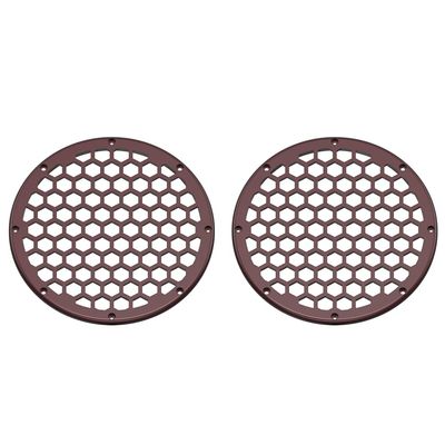 Advanblack x XBS Color Matched 2PCS Covers HEX 8'' Speaker Grills Fit for Harley Touring Saddlebag Lids Tour Trunk Pack Lid with 8 inch Speakers (Crimson Red Sunglo)