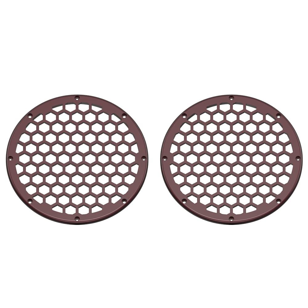 Advanblack x XBS Color Matched 2PCS Covers HEX 8'' Speaker Grills Fit for Harley Touring Saddlebag Lids Tour Trunk Pack Lid with 8 inch Speakers (Crimson Red Sunglo)
