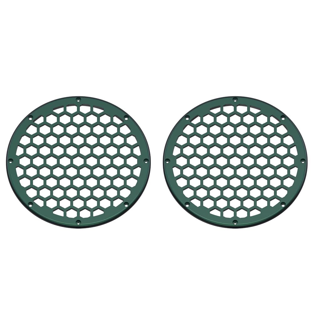 Advanblack x XBS Color Matched 2PCS Covers HEX 8'' Speaker Grills Fit for Harley Touring Saddlebag Lids Tour Trunk Pack Lid(Snake Venom)