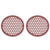 Advanblack x XBS Color Matched 2PCS Covers HEX 8'' Speaker Grills Fit for Harley Touring Saddlebag Lids Tour Trunk Pack Lid with 8 inch Speakers (Red Hot Sunglo) view 1