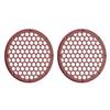 Advanblack x XBS Color Matched 2PCS Covers HEX 8'' Speaker Grills Fit for Harley Touring Saddlebag Lids Tour Trunk Pack Lid with 8 inch Speakers (Red Hot Sunglo) view 3